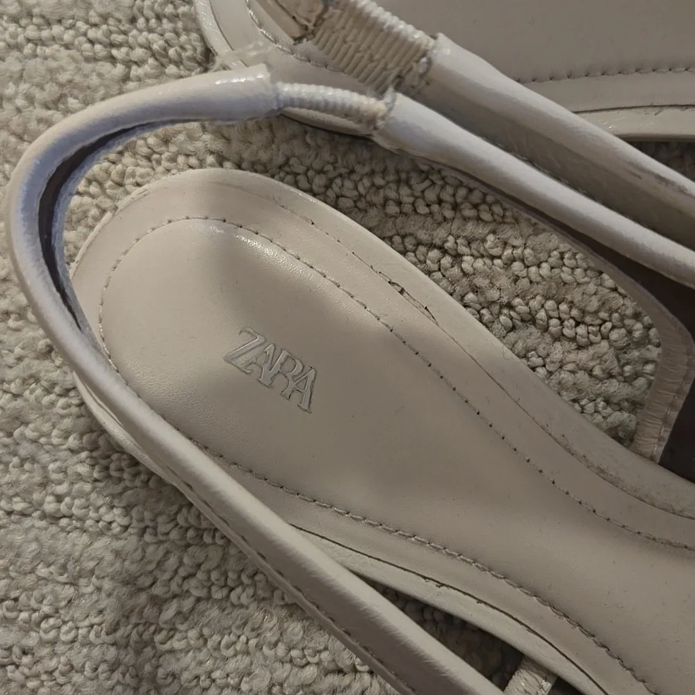 Zara Leather Slingbacks-Bone